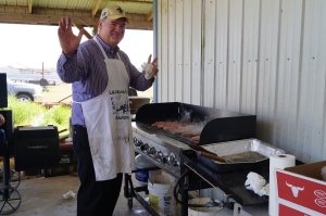Mr. Jesse manning the grill.